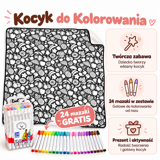 Tulimi™ Świąteczny Kocyk do Kolorowania